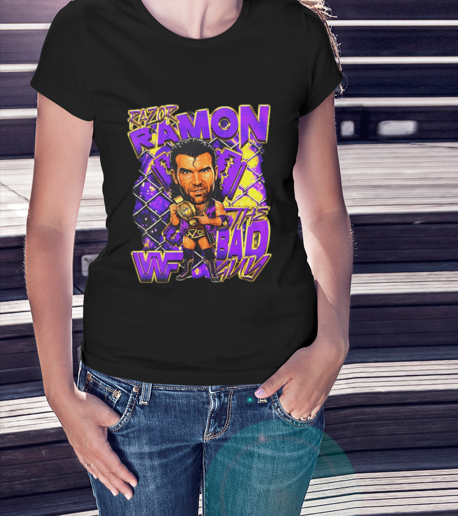 Razor Ramon WWF The Bad Guy Wrestling Champion 90s T-Shirt
