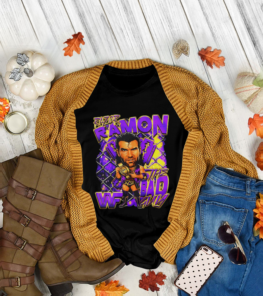 Razor Ramon WWF The Bad Guy Wrestling Champion 90s T-Shirt