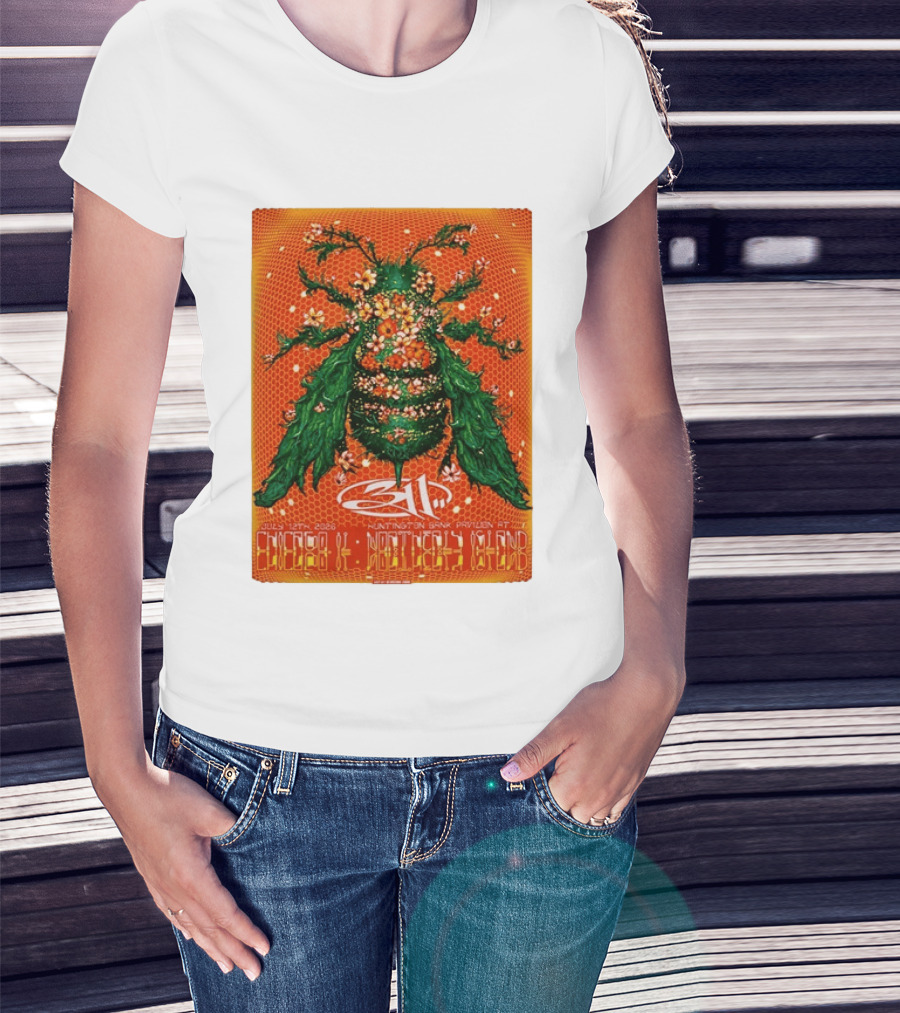 311 Chicago Illinois 2026 Huntington Bank Pavilion July 12 Floral Insect T-Shirt