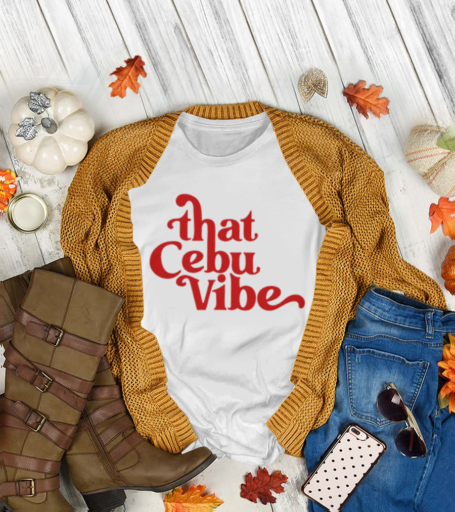 That Cebu Vibe Red Text Trend T-Shirt