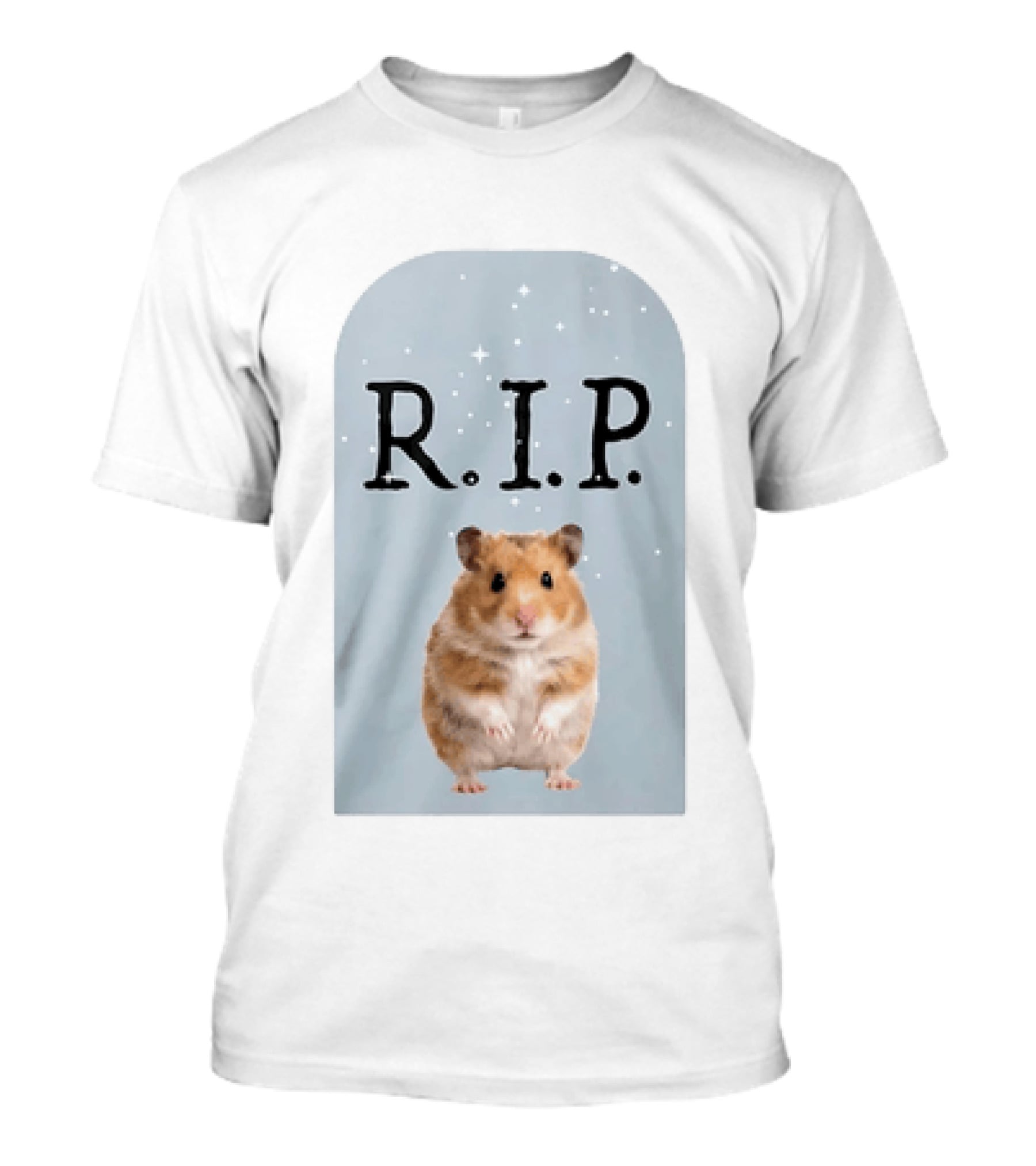 R.I.P. Lil Cenat Hamster Memorial With Stars And Clouds T-Shirt