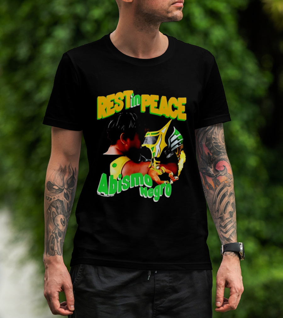 REST In PEACE Abismo Negro Lucha Libre AAA Professional Wrestling T-Shirt