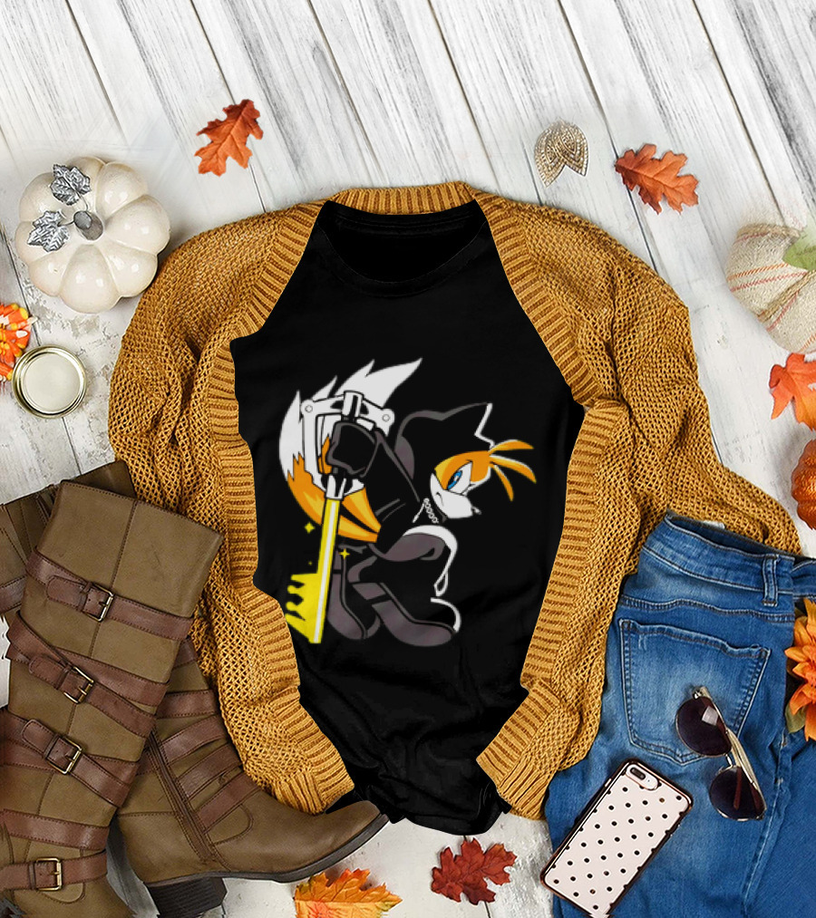 GoblinTengu Yellow Black Hooded Cat Keyblade Warrior T-Shirt