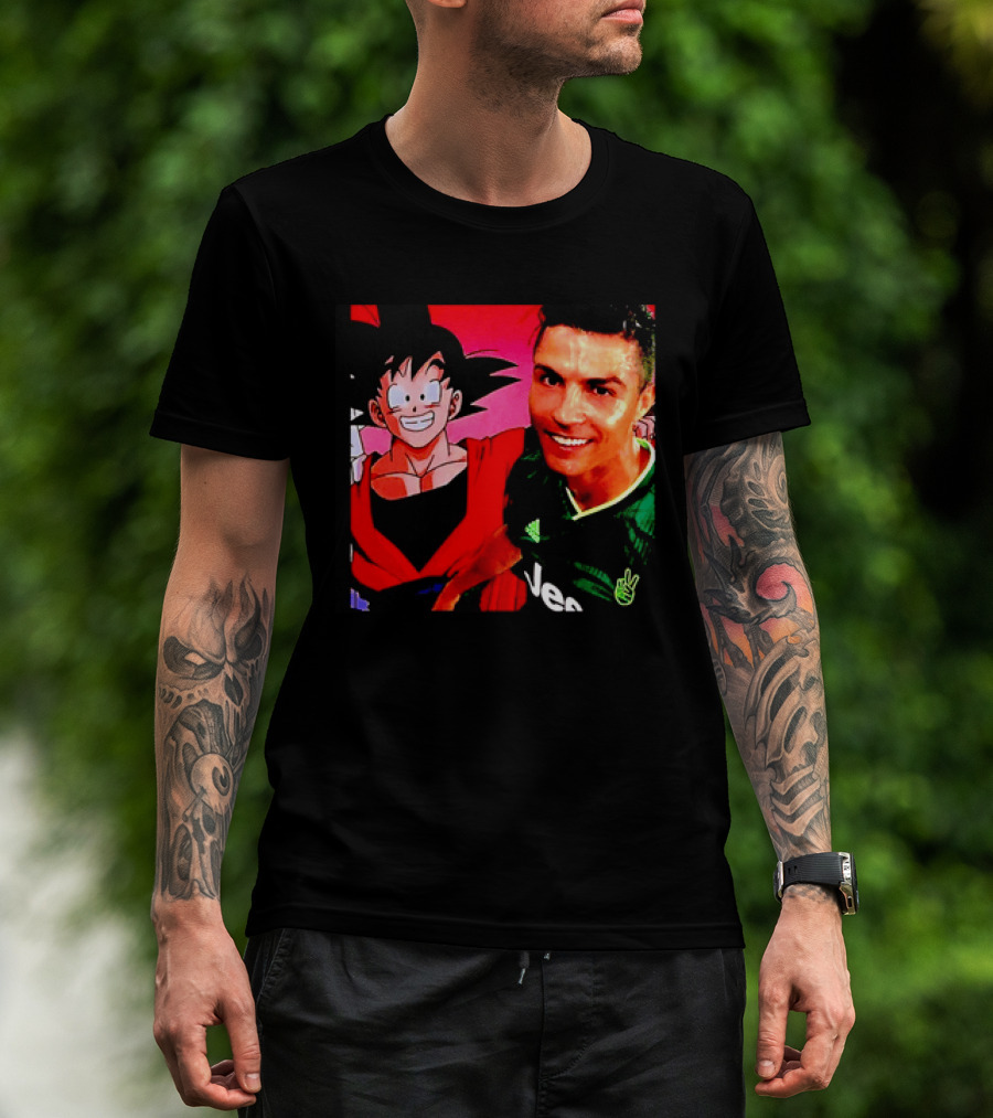 Goku Dragon Ball X Cristiano Ronaldo Juventus Collaboration T-Shirt