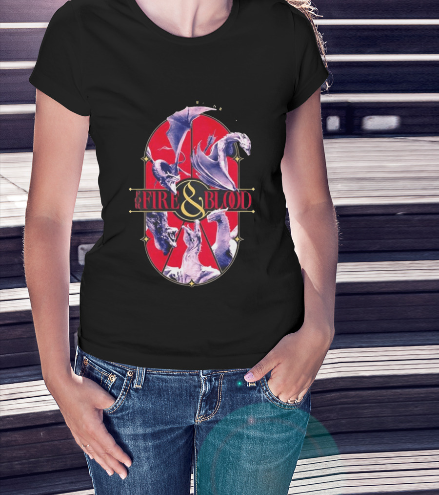 House Of The Dragon Fire And Blood Fantasy Dragons Iconic Show T-Shirt