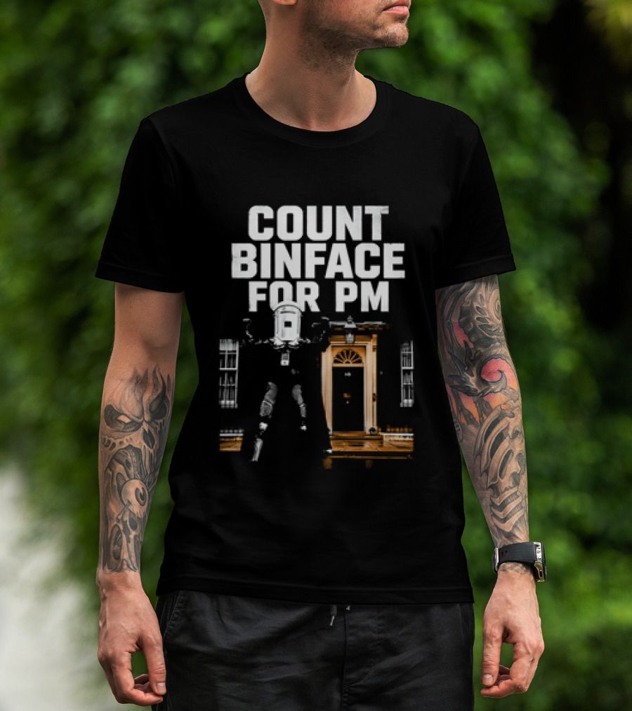 Count Binface For PM With Iconic British Doorway T-Shirt