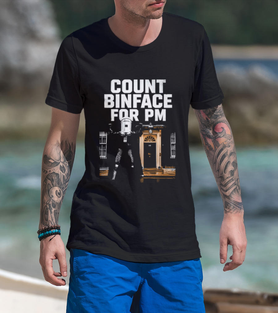 Count Binface For PM With Iconic British Doorway T-Shirt