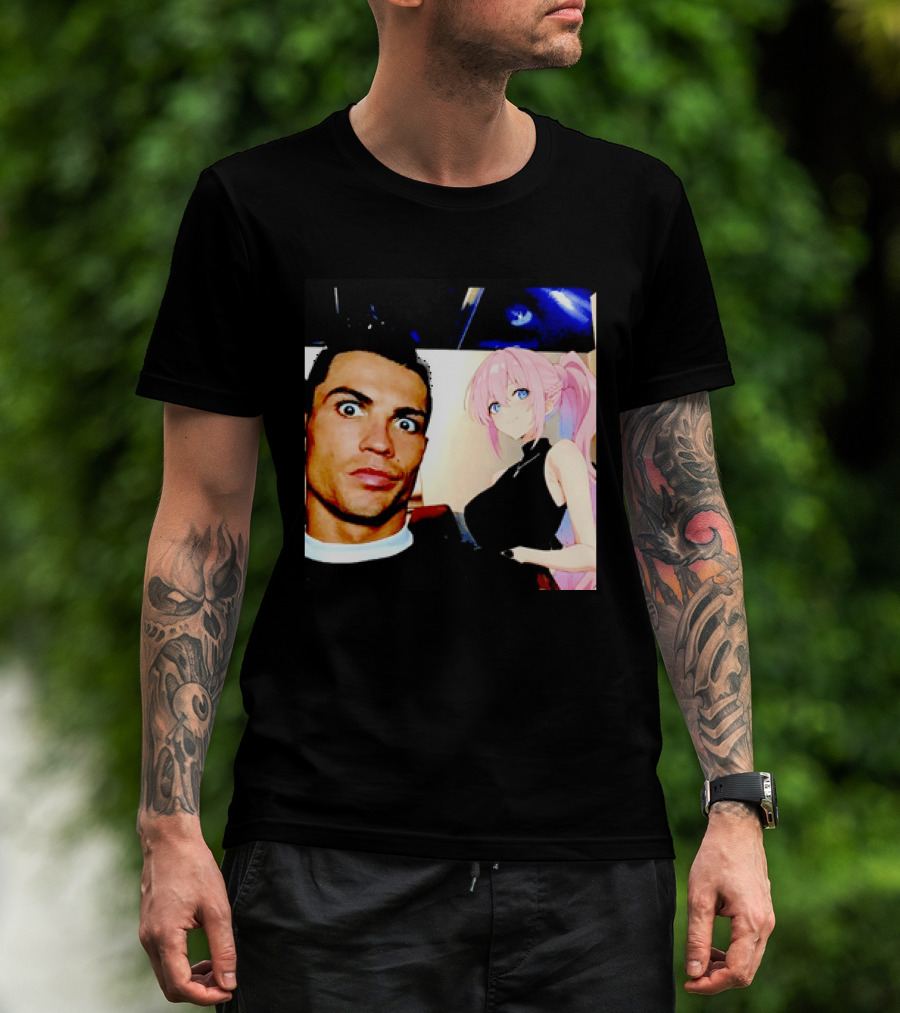 Cristiano Ronaldo Shikimori Anime Manga Collaboration T-Shirt