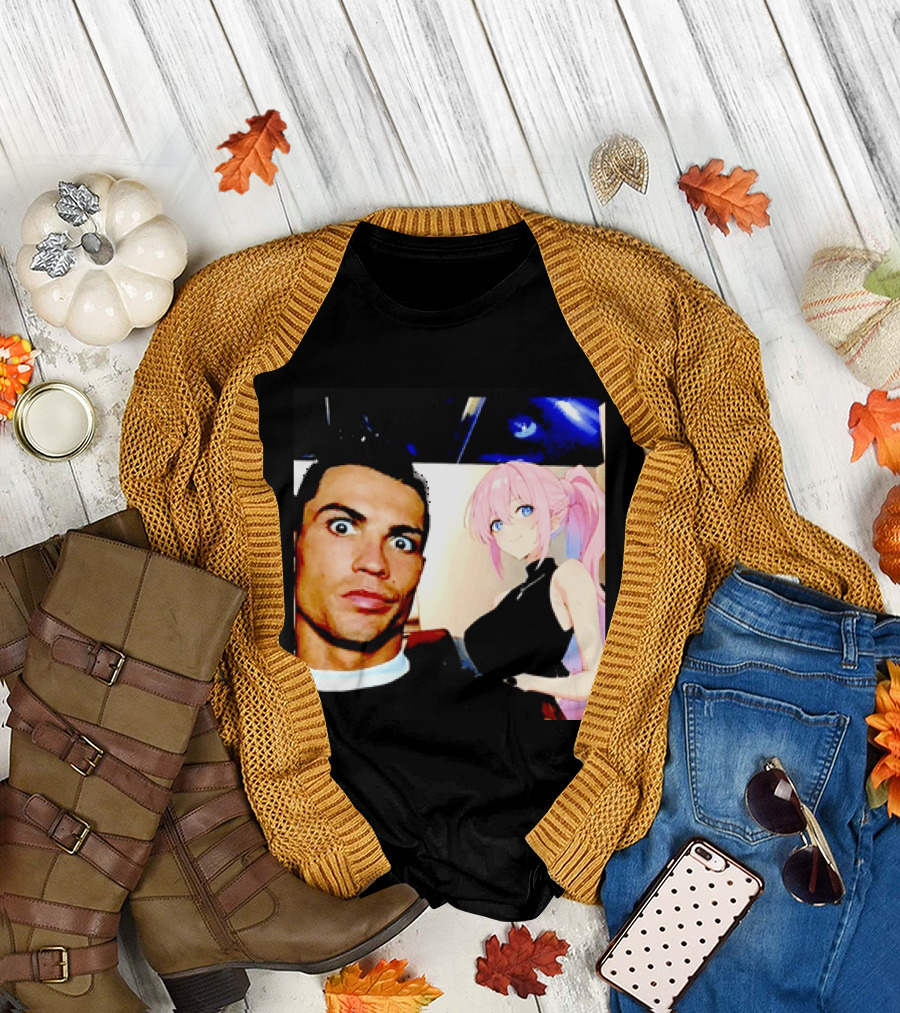 Cristiano Ronaldo Shikimori Anime Manga Collaboration T-Shirt