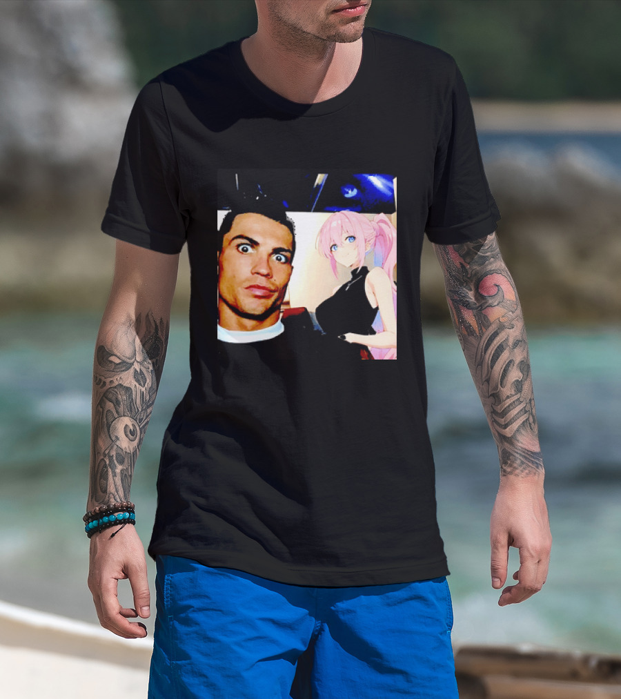 Cristiano Ronaldo Shikimori Anime Manga Collaboration T-Shirt