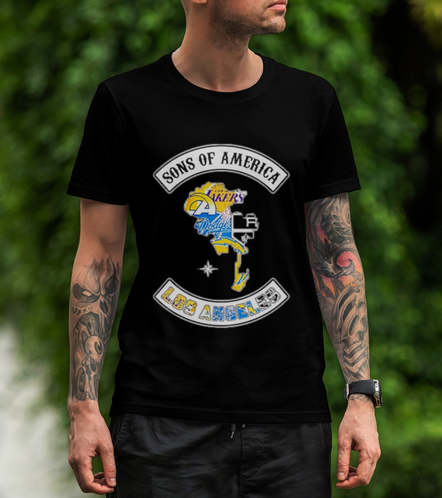 Sons Of America Los Angeles Lakers Rams Dodgers Chargers Kings T-Shirt