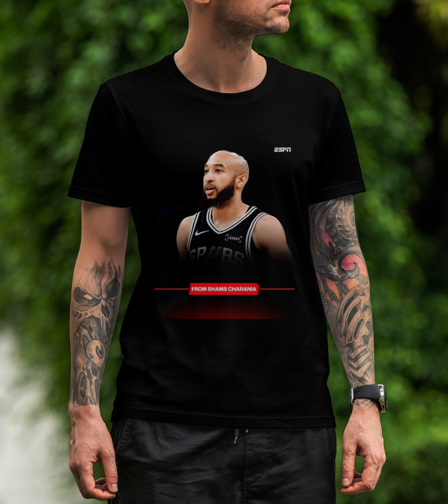 ESPN San Antonio Spurs Jordan McLaughlin From Shams Charania T-Shirt