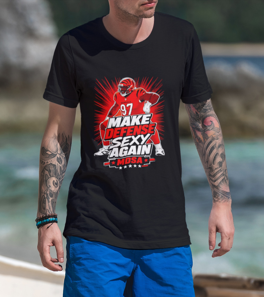 Kamron Neal Cincinnati Bearcats Make Defense Sexy Again MDSA Football 97 T-Shirt
