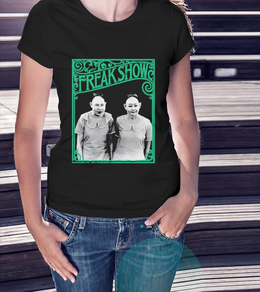 Freak Show Vintage Circus Sideshow Twins T-Shirt