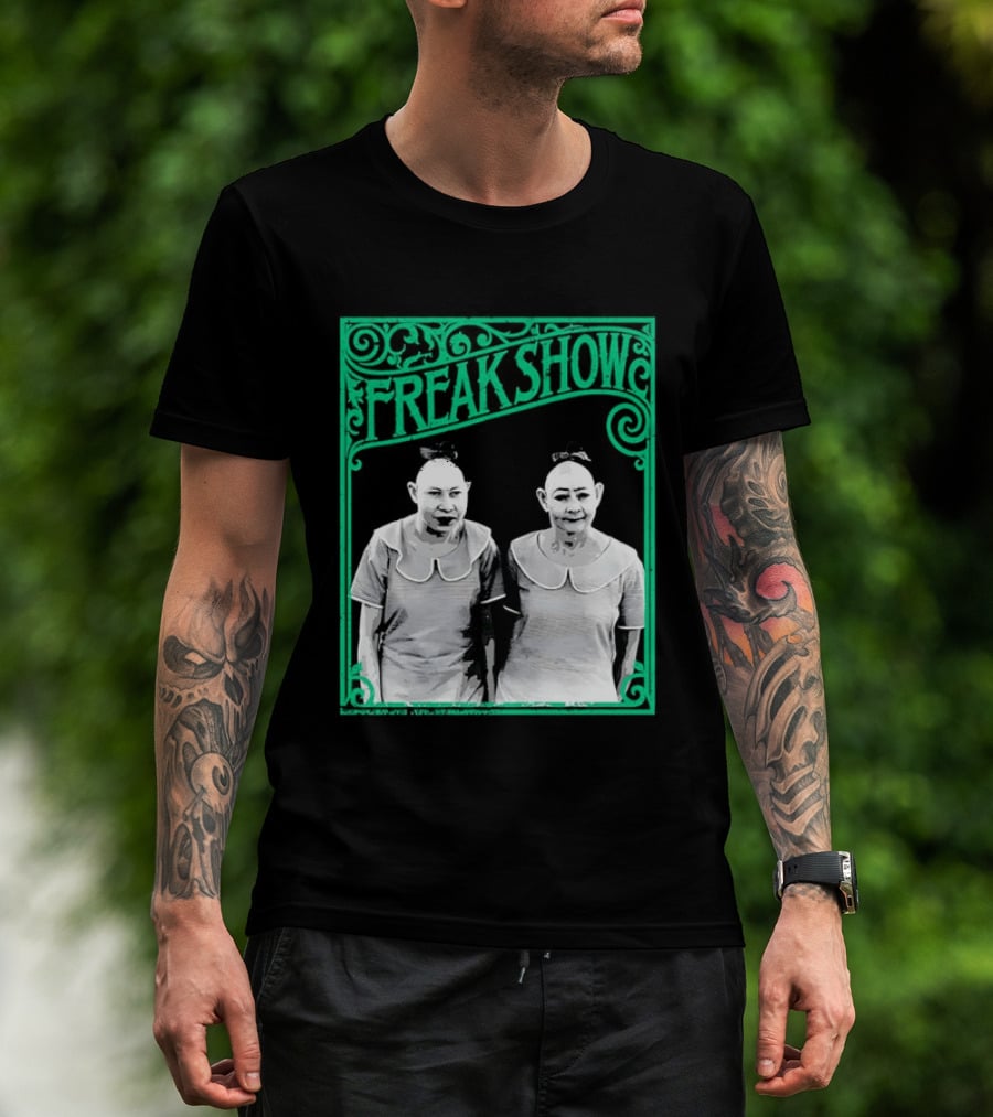 Freak Show Vintage Circus Sideshow Twins T-Shirt