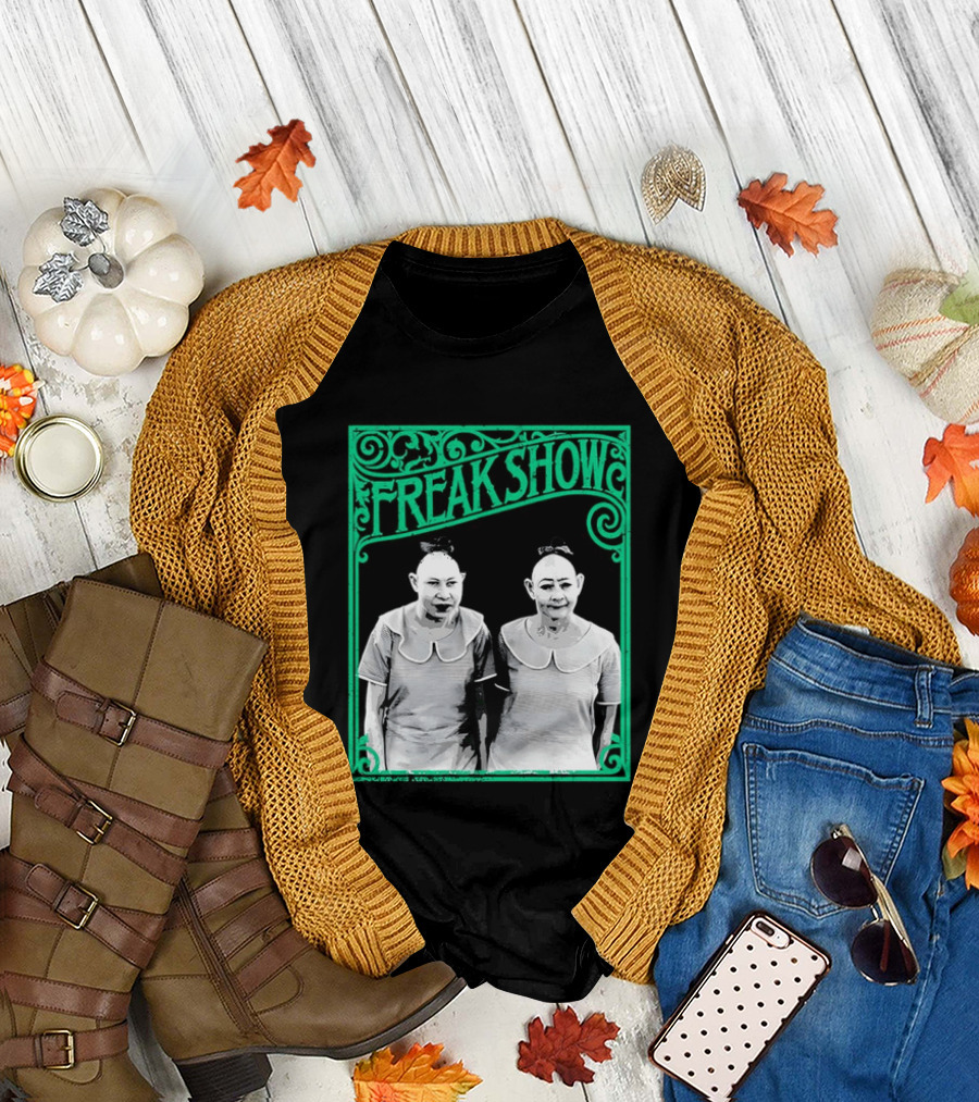 Freak Show Vintage Circus Sideshow Twins T-Shirt