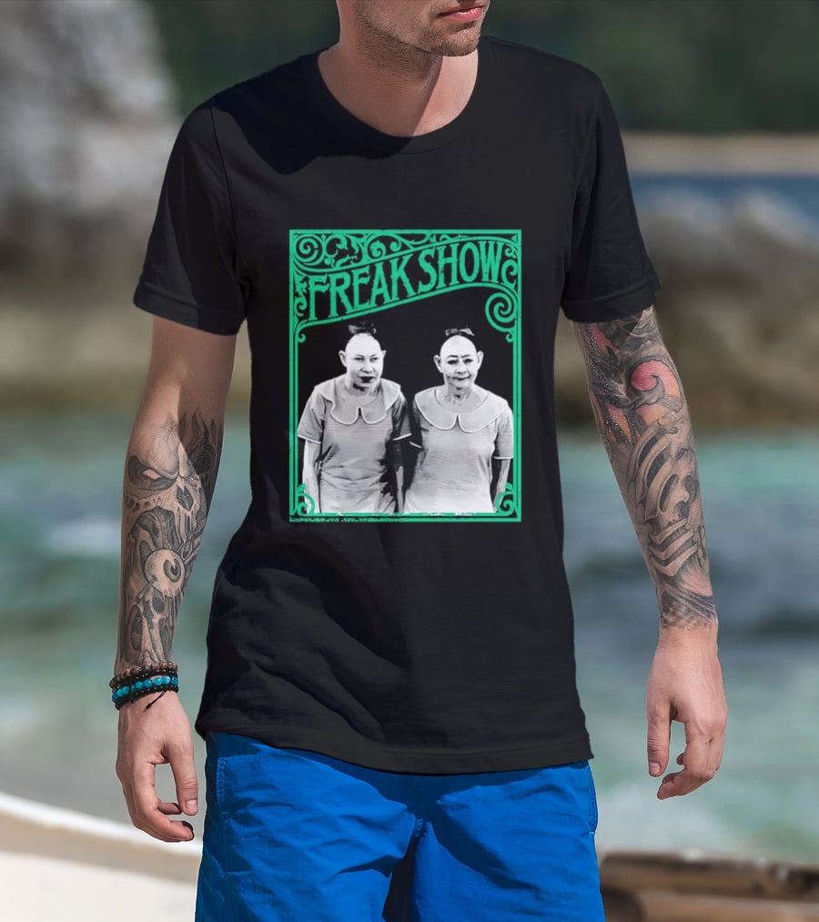 Freak Show Vintage Circus Sideshow Twins T-Shirt