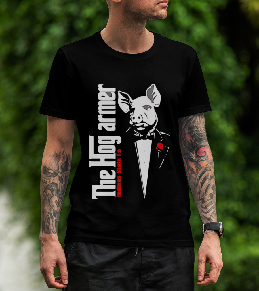 The Hogfarmer Indiana State Fair Pig Tuxedo T-Shirt