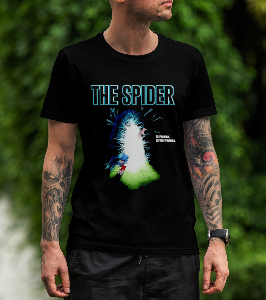 The Spider Be Friendly Be Very Friendly Comic Explosion T-Shirt