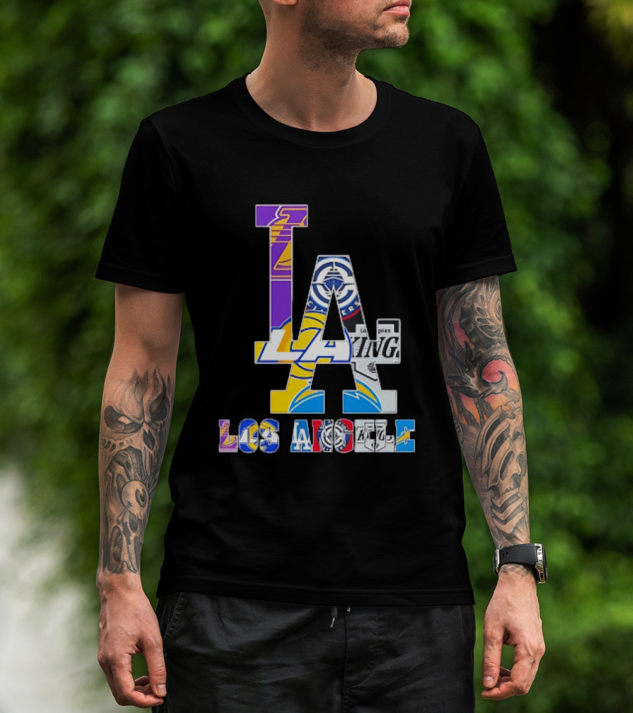 Los Angeles Lakers Clippers Kings Rams Chargers Fan Collection T-Shirt