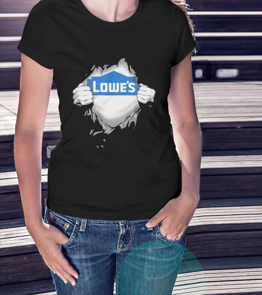Lowe's Ripped Chest Superhero Style For Home Improvement Workers T-Shirt