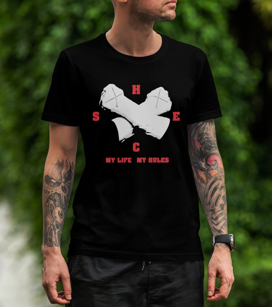 HSEC Crossed Axes My Life My Rules T-Shirt