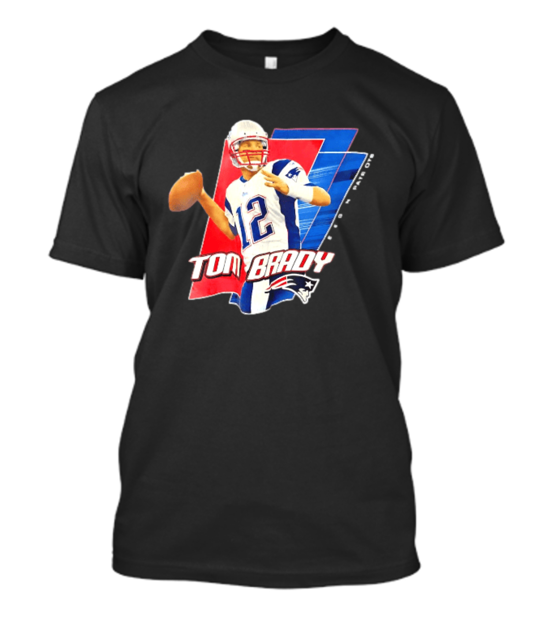 New England Patriots Tom Brady 12 Football Quarterback Iconic Action Pose T-Shirt