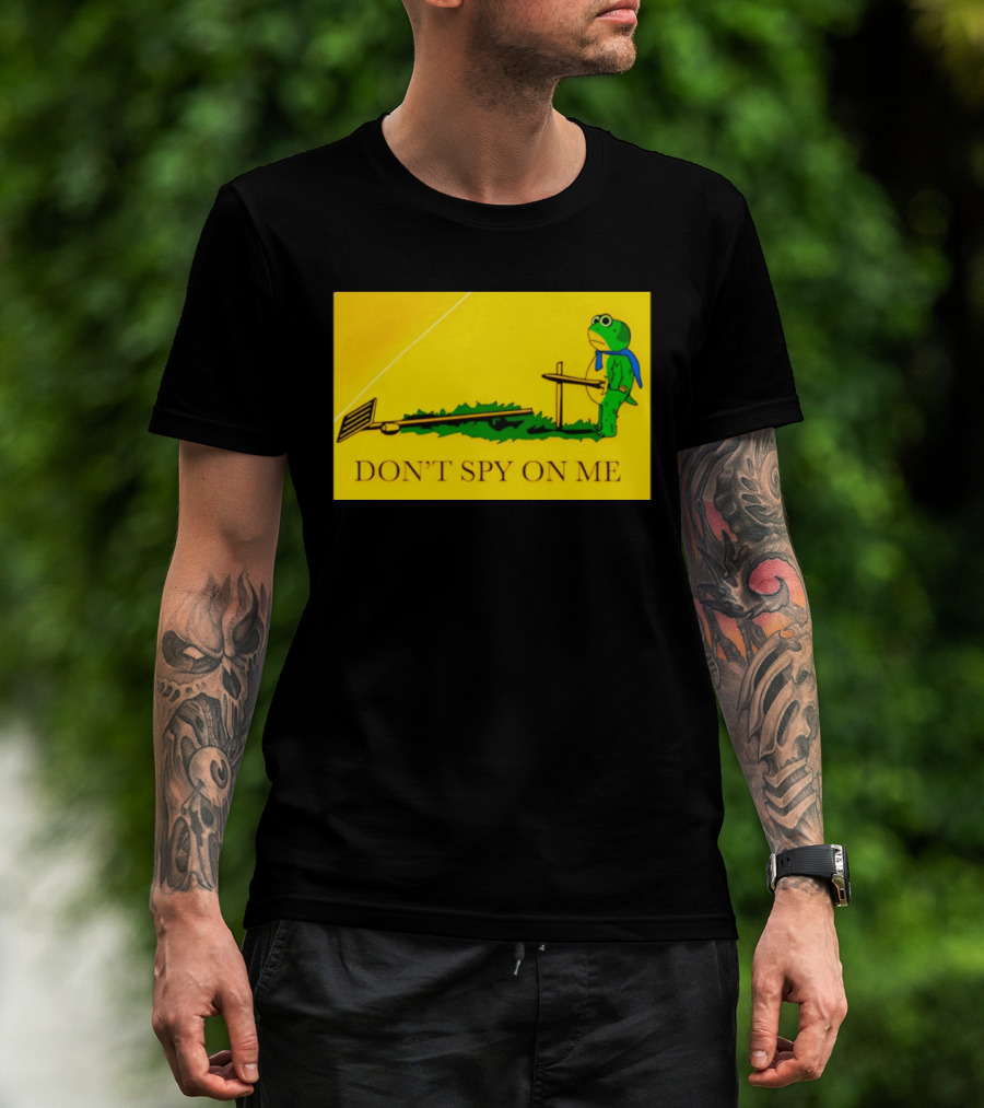 Portland Frog Don't Spy On Me Anti Flock Camera T-Shirt