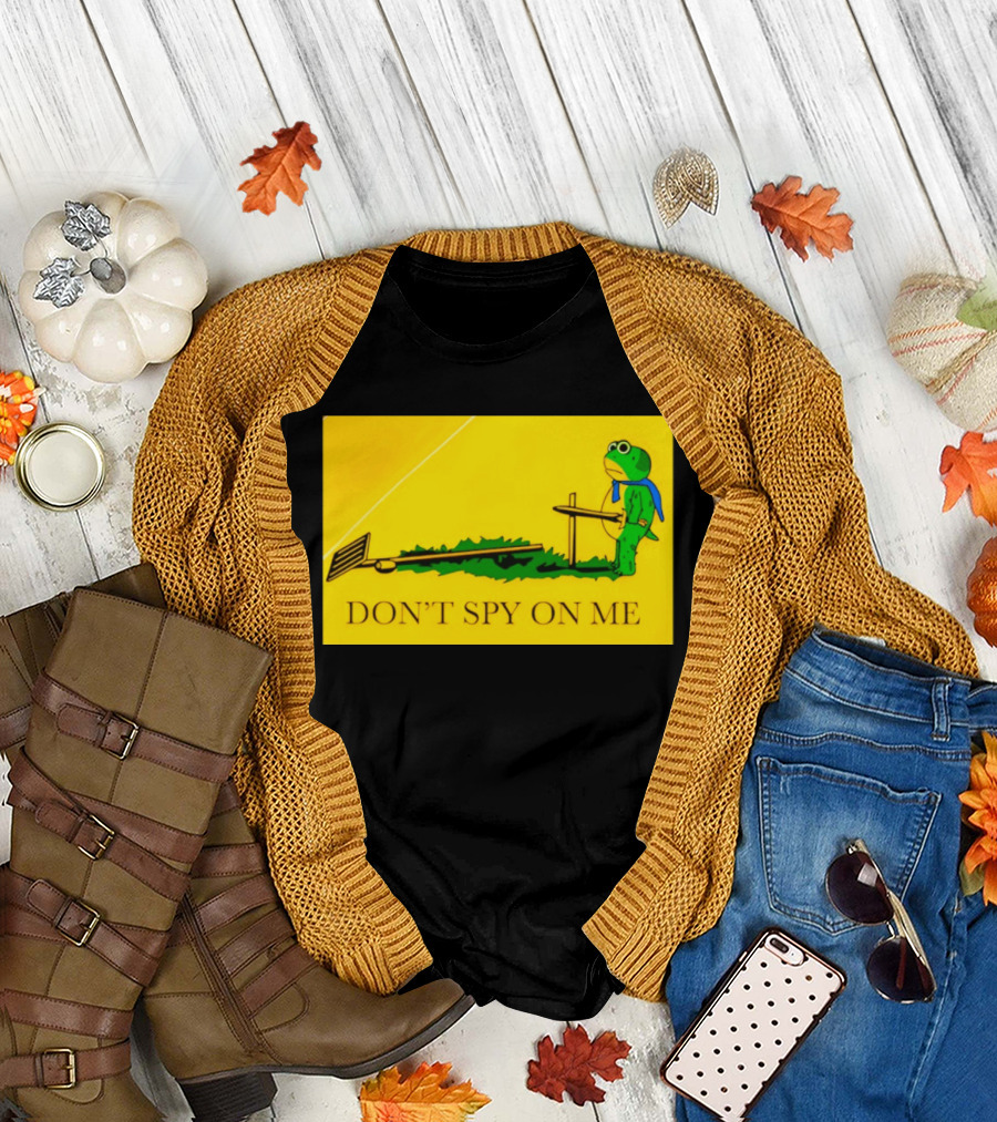 Portland Frog Don't Spy On Me Anti Flock Camera T-Shirt