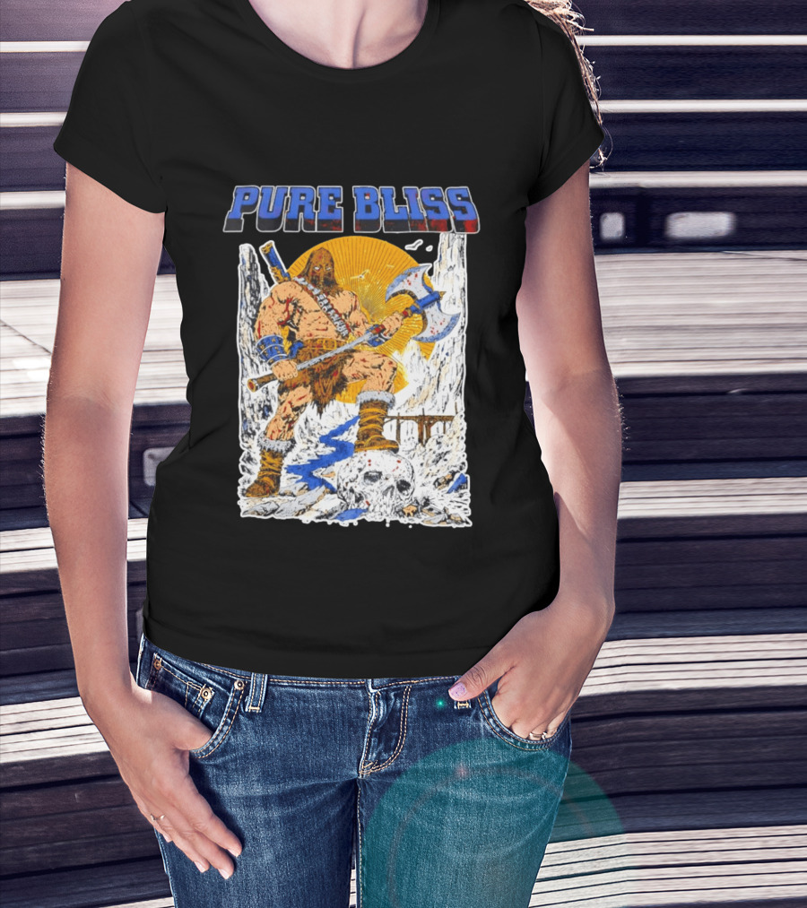 Pure Bliss Barbarian Warrior Axe Skull Fantasy Adventure T-Shirt