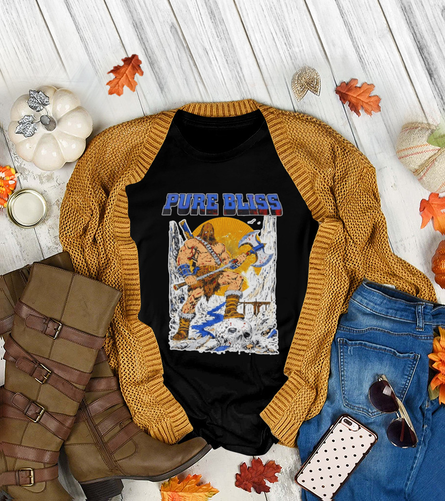 Pure Bliss Barbarian Warrior Axe Skull Fantasy Adventure T-Shirt