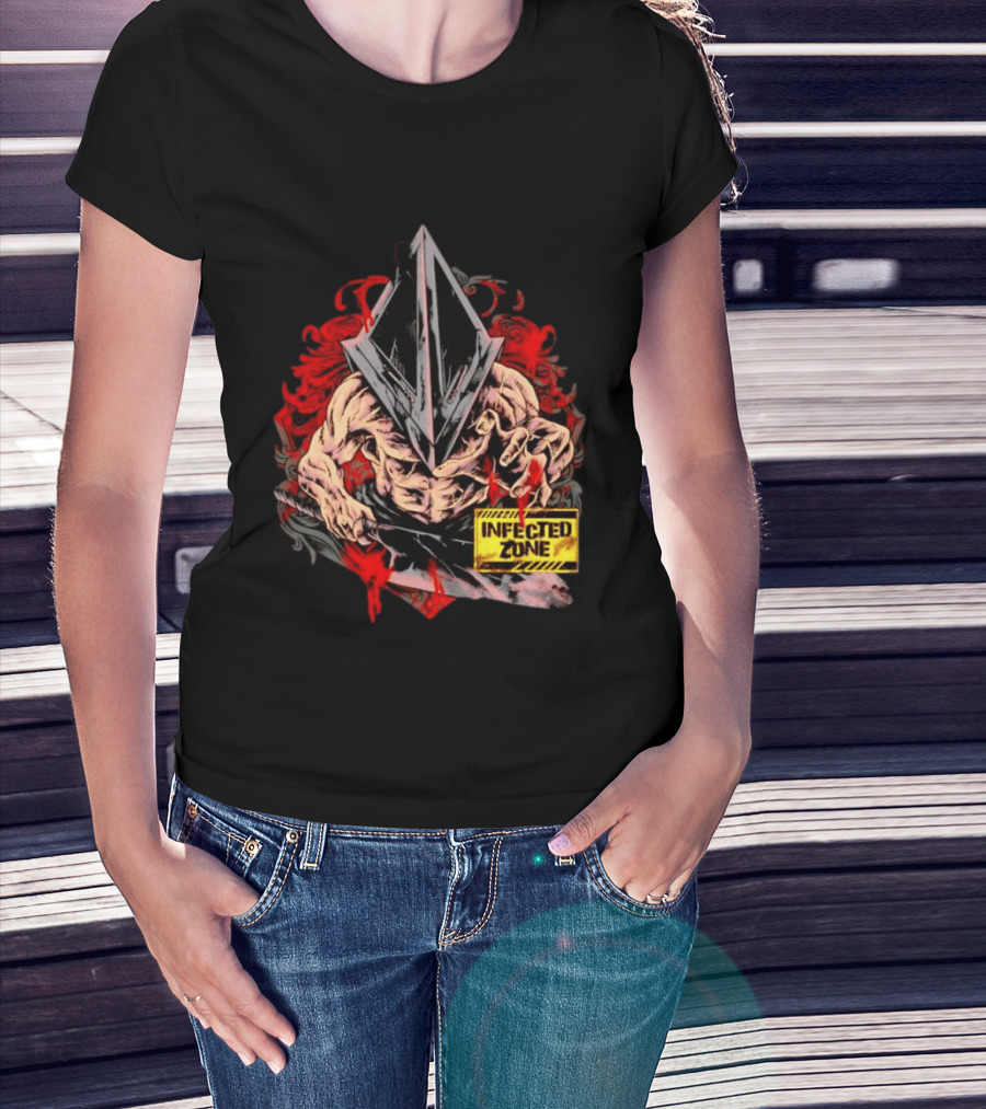 Pyramid Head Silent Hill Infected Zone Horror T-Shirt