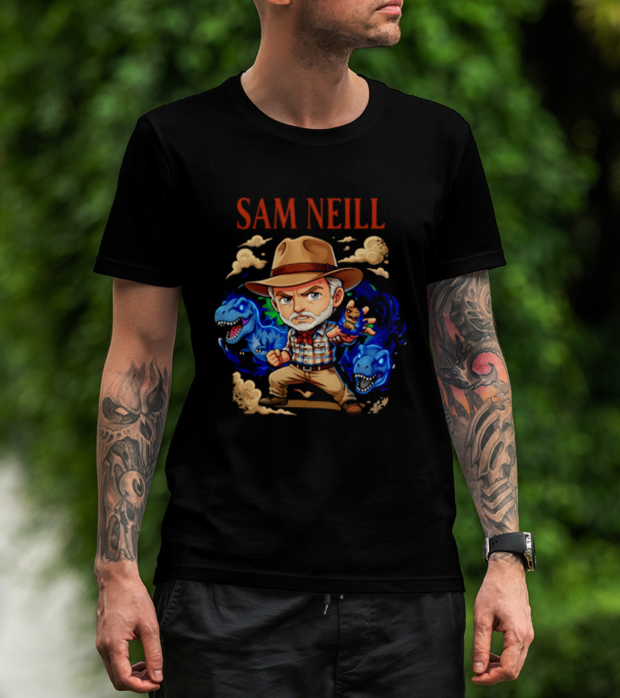 Rest In Peace Sam Neill 1947 2026 Anime Dinosaur Paleontologist Adventure T-Shirt
