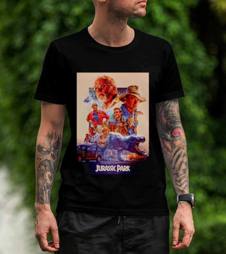 Sam Neill Laura Dern Jeff Goldblum Richard Attenborough Jurassic Park RIP T-Shirt