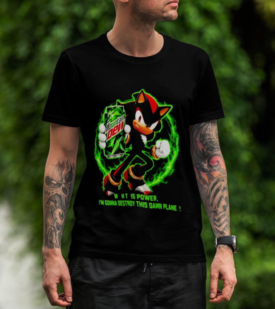 Mountain Dew Power Shadow Destroy This Damn Planet T-Shirt