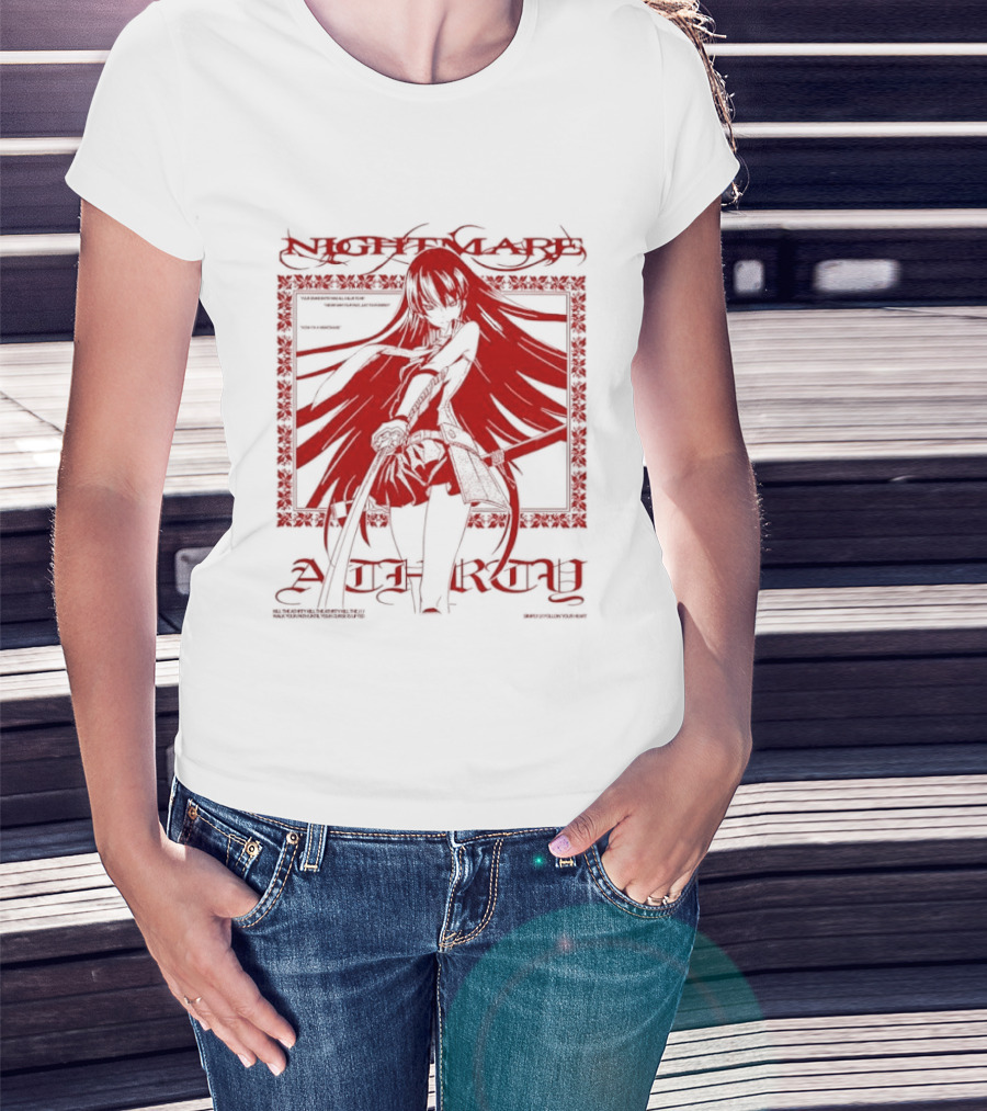 Akame Akame Ga Kill Nightmare Anime Character Grand Entry Red T-Shirt