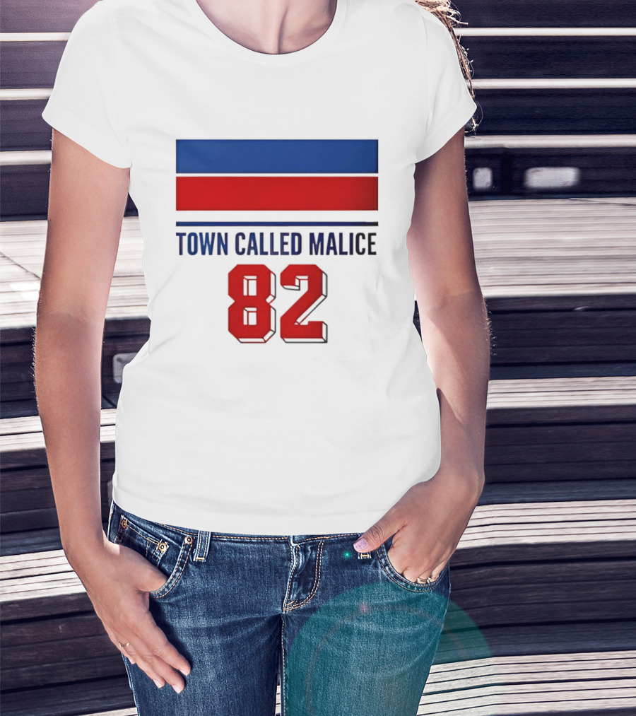The Jam Town Called Malice 82 Red And Blue Bars T-Shirt