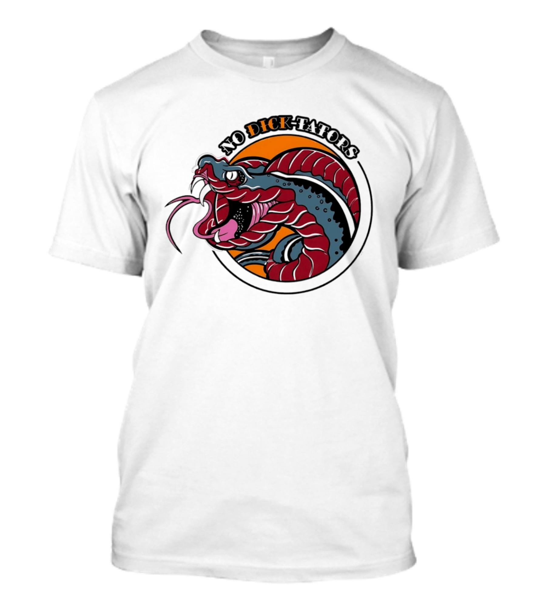 No Dictators Political Satire Snake T-Shirt