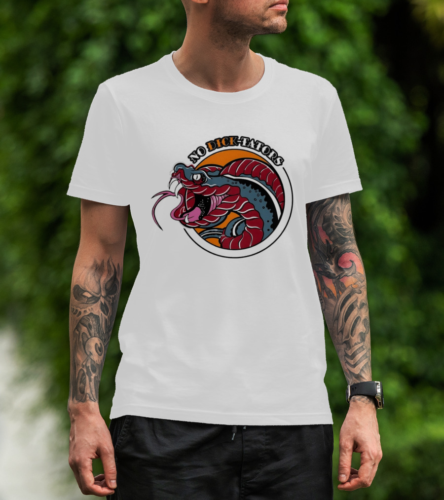 No Dictators Political Satire Snake T-Shirt
