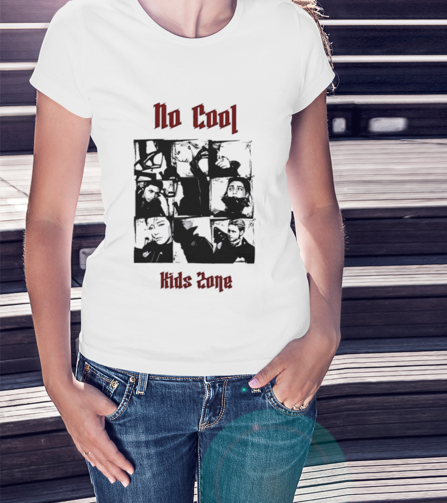 No Cool Kids Zone Photo Collage T-Shirt