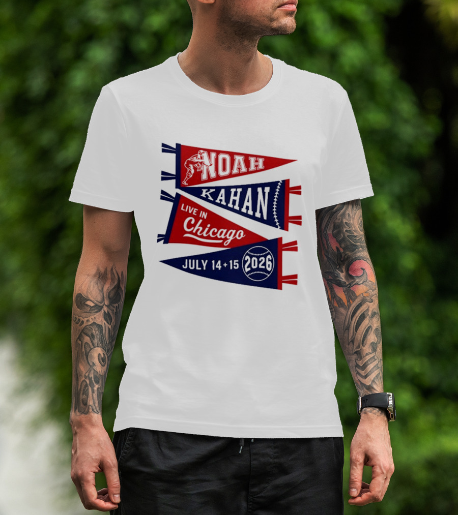 Noah Kahan Wrigley Field Chicago July 14 15 2026 Event Pennant T-Shirt