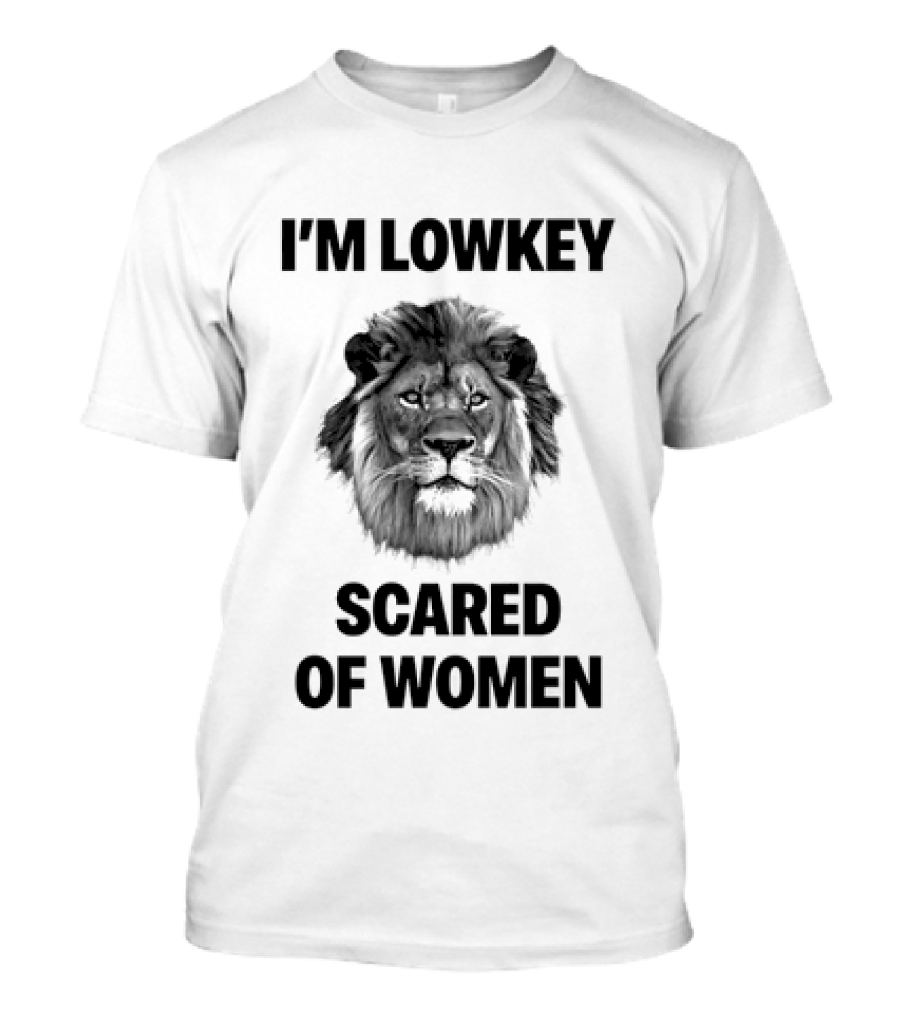 I'm Lowkey Scared Of Women Lion Fear T-Shirt
