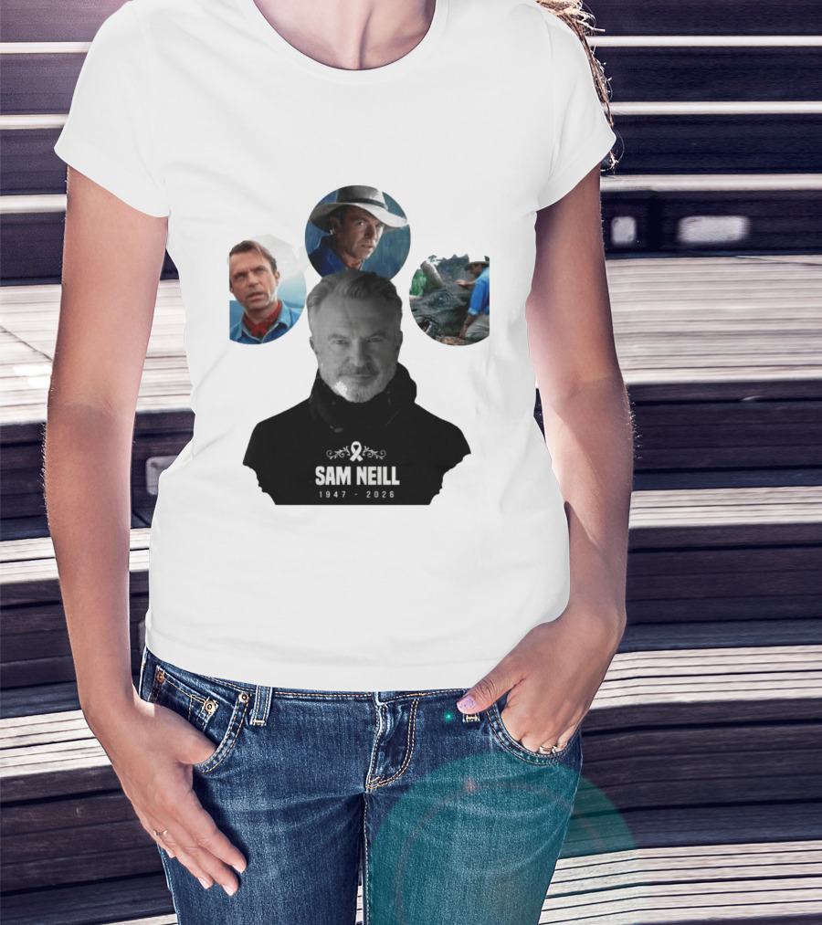 Sam Neill 1947 2026 Jurassic T-Shirt
