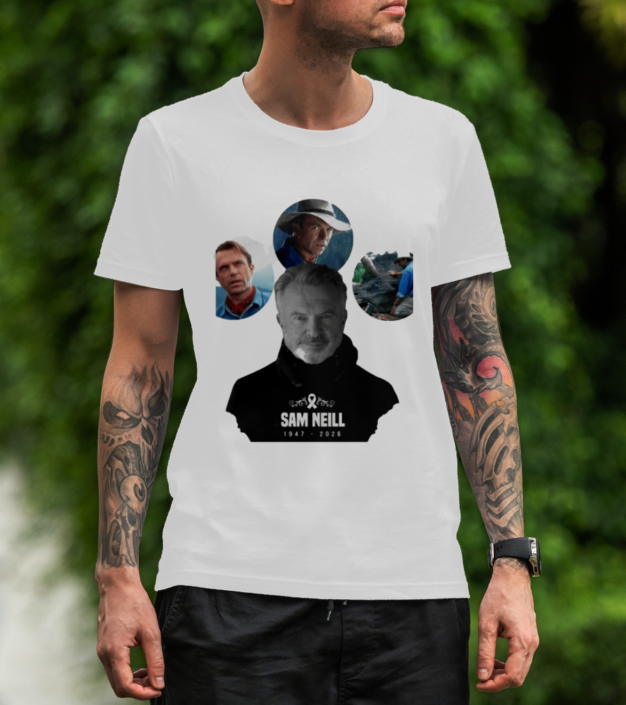 Sam Neill 1947 2026 Jurassic T-Shirt