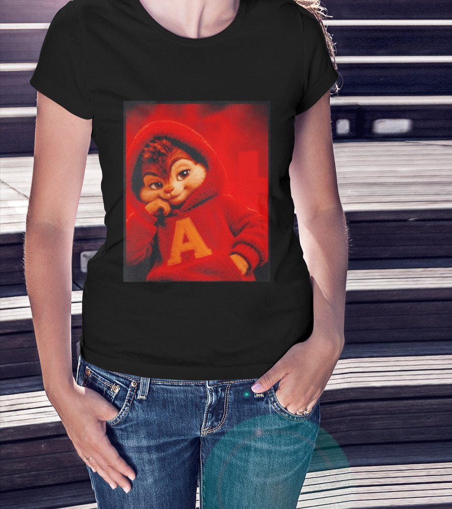 Alvin And The Chipmunks Red A Letter T-Shirt