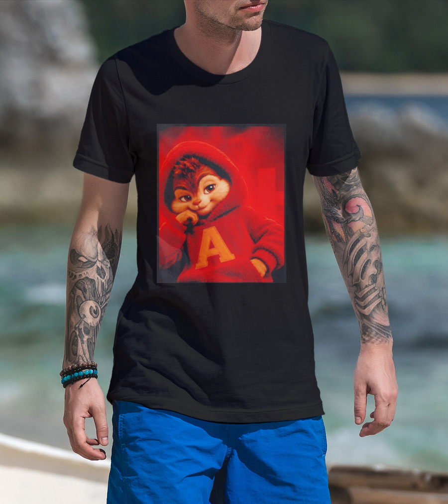 Alvin And The Chipmunks Red A Letter T-Shirt