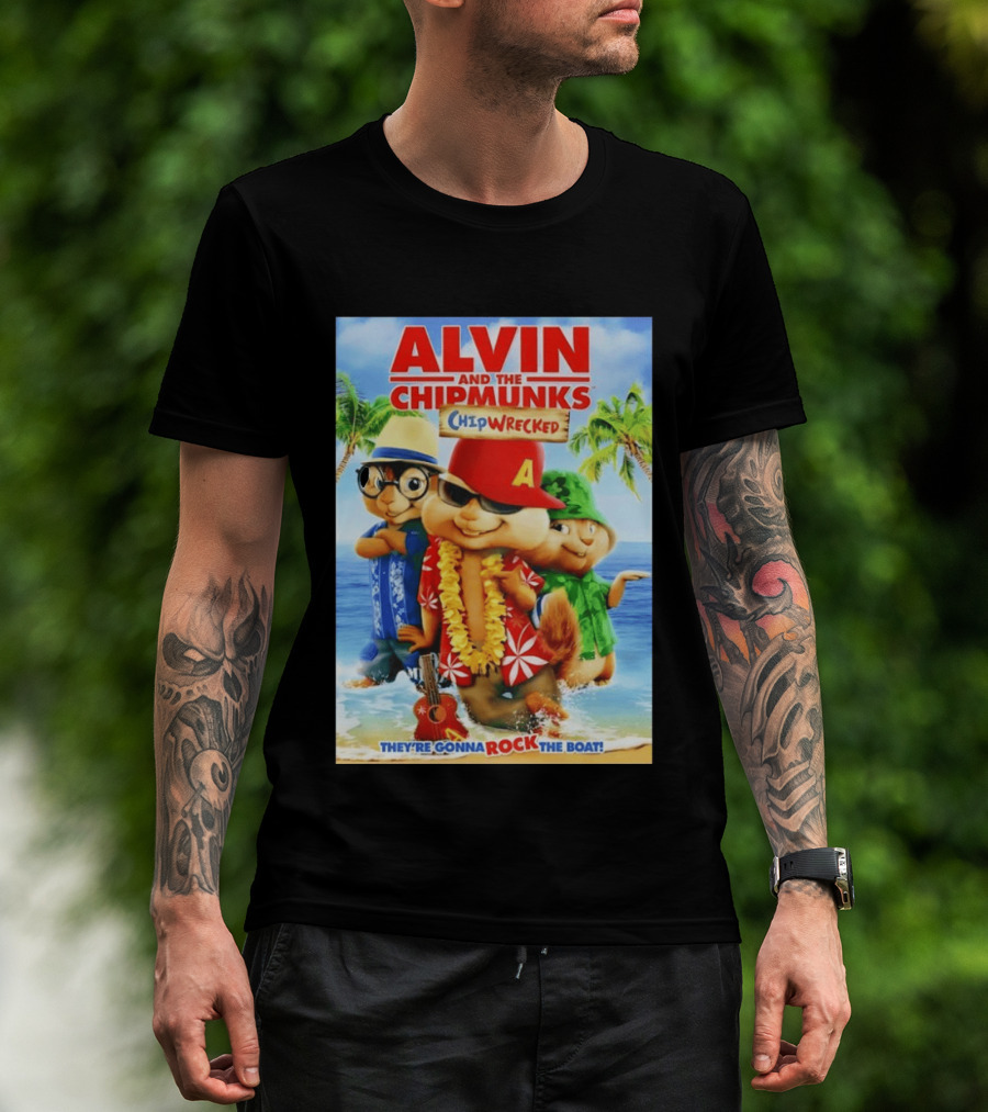 Alvin And The Chipmunks Chipwrecked They're Gonna Rock The Boat Beach Adventure T-Shirt