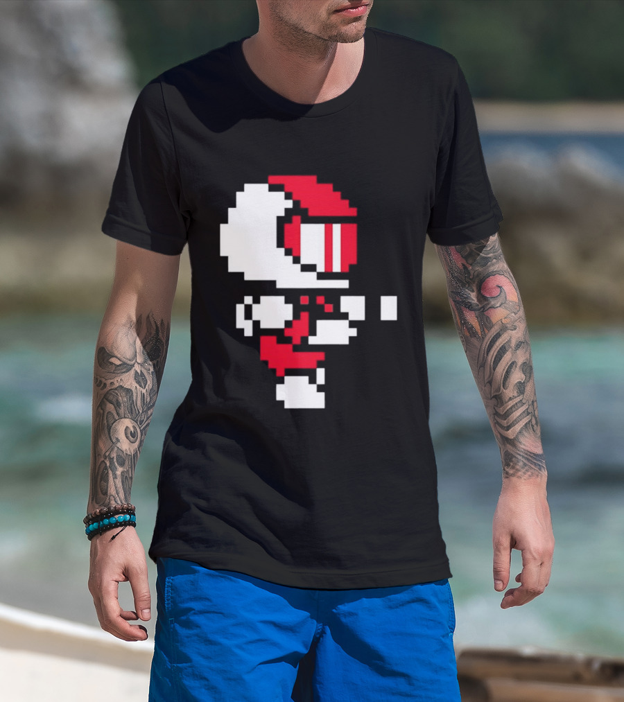 Arcade Pixel Racing Driver Fast Track Helmet Retro Game T-Shirt