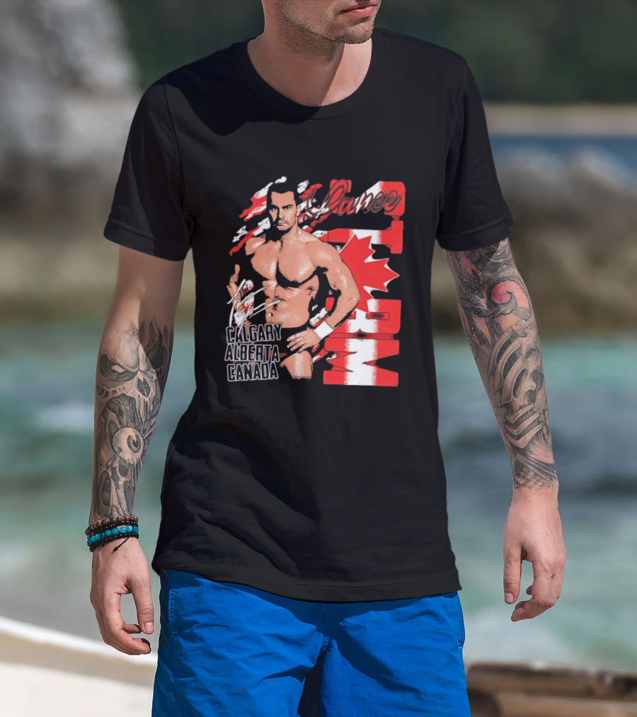 Lance Storm Calgary Alberta Canada Wrestling Icon Red Maple Leaf T-Shirt