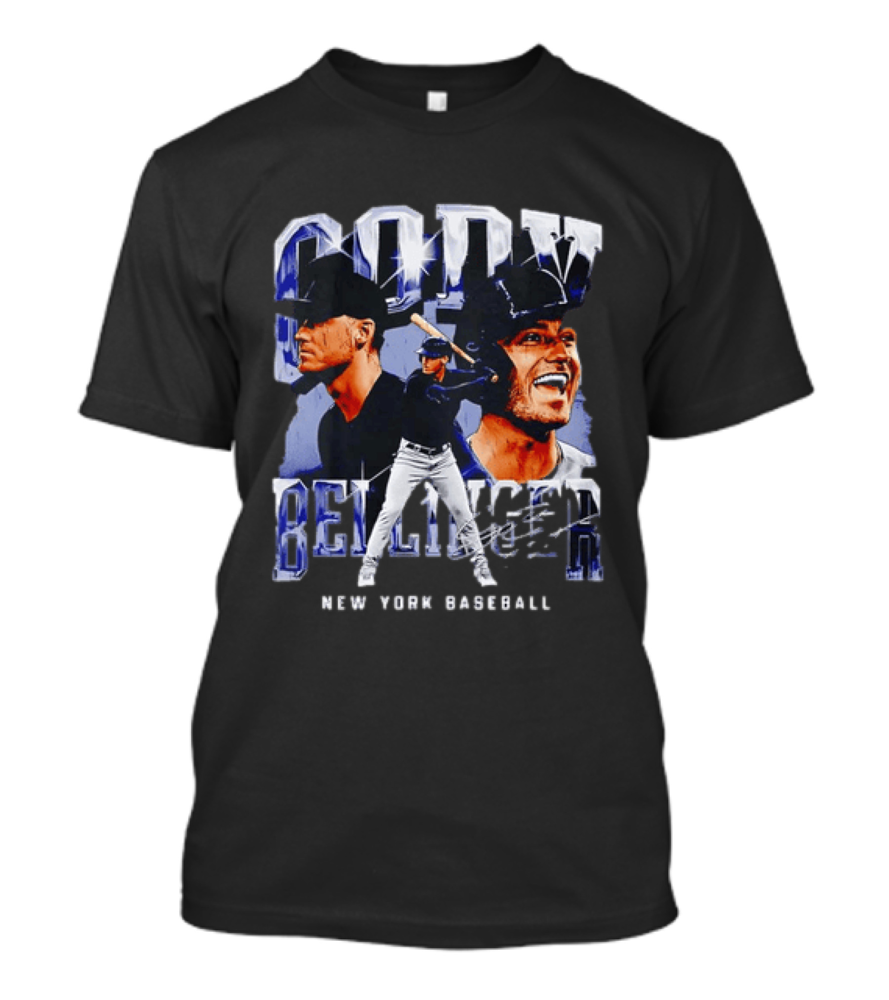 Cody Bellinger New York Baseball Player Portrait Collage T-Shirt
